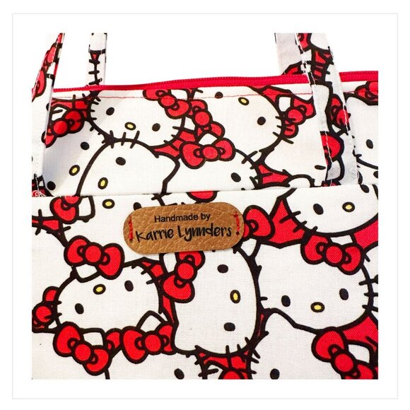 Handmade Hello Kitty Cotton Purse Handbag Wristlet - Picture 4 of 7